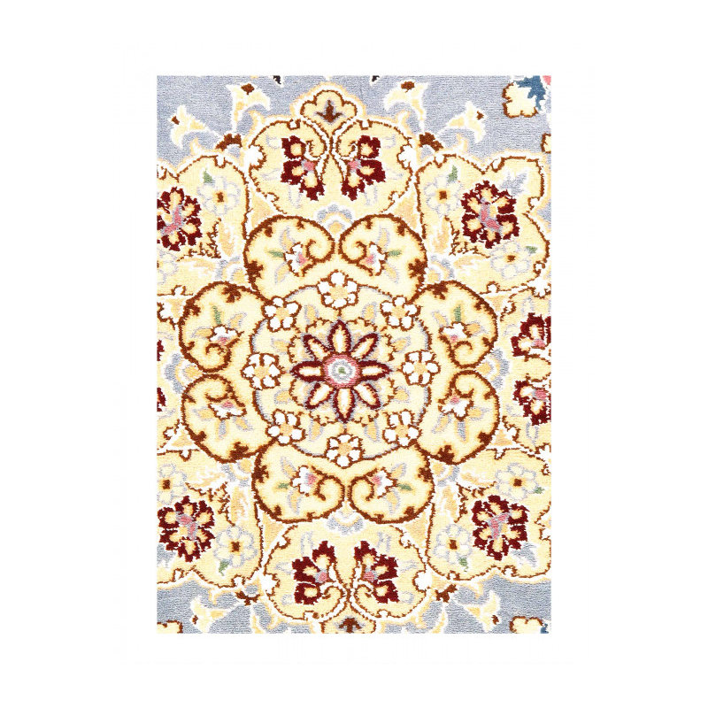 Tapis unique en laine et soie 4 pi 7 po x 2 pi 11 po Iftimia