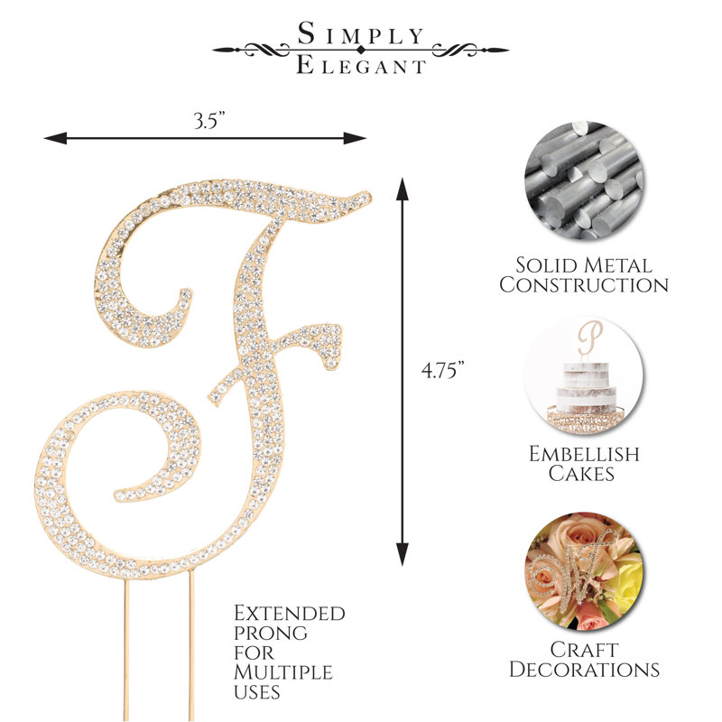 Birthday Cake Topper, Gold