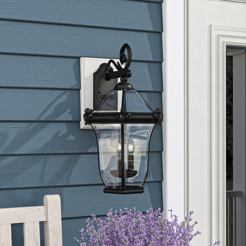 San Clemente 3-Light Outdoor Wall Lantern, Museum Black