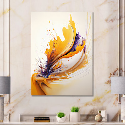 White And Gold Fusion IV - Abstract Marble Metal Wall Decor