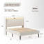 Luxurious Platform Bed Frame With Upholstered Headboard And Wooden Slats Support, Offering Unparalleled Comfort And Style.-49475886