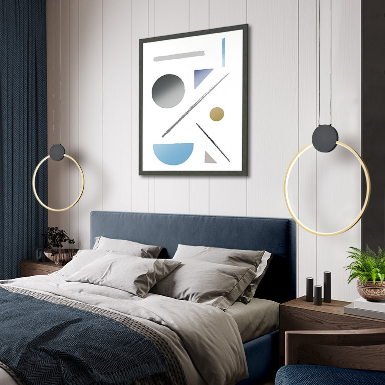 Allaynah 1 - Light LED Single Pendant, 24cm H x 16cm W x 16cm D