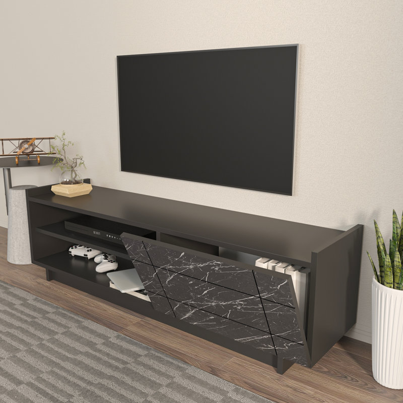 Valantina 55" TV Stand for TVs, Black/Bendire