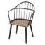 Ensemble de chaises de salle à manger élégantes pour l'intérieur avec pieds en métal et siège en bois