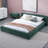 Queen Size Upholstered Platform Bed – Chenille Fabric Bed Frame with Headboard, No Box Spring Needed-418127902