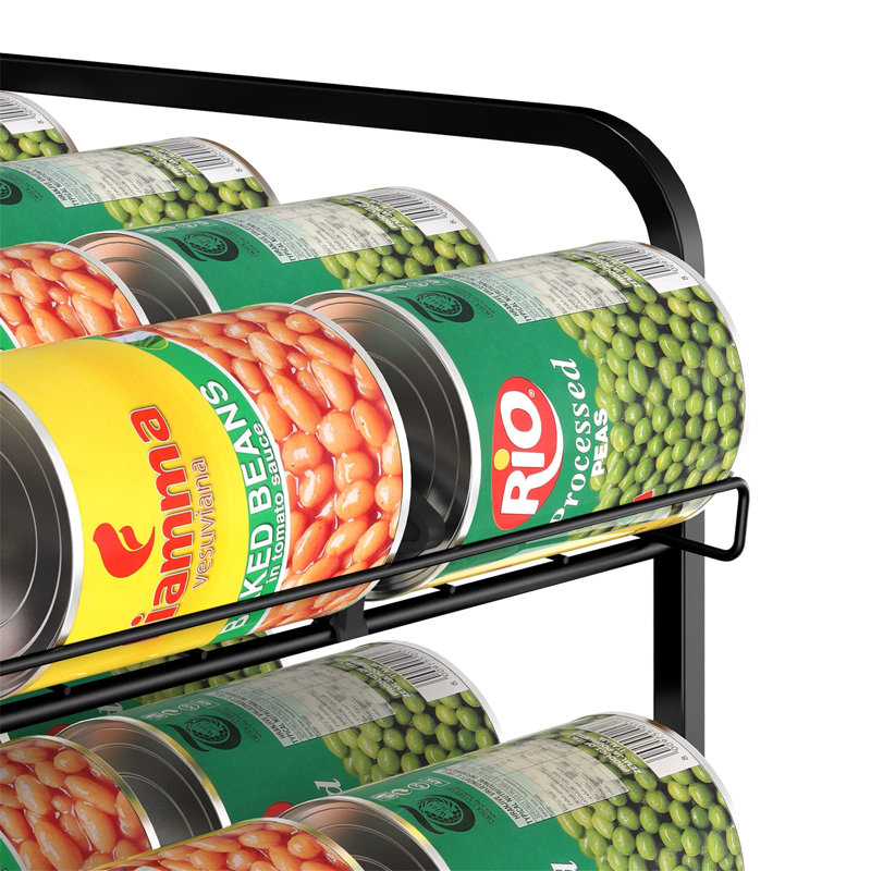 Spice Rack, 37.3cm H x 42cm W x 33.9cm D, Black