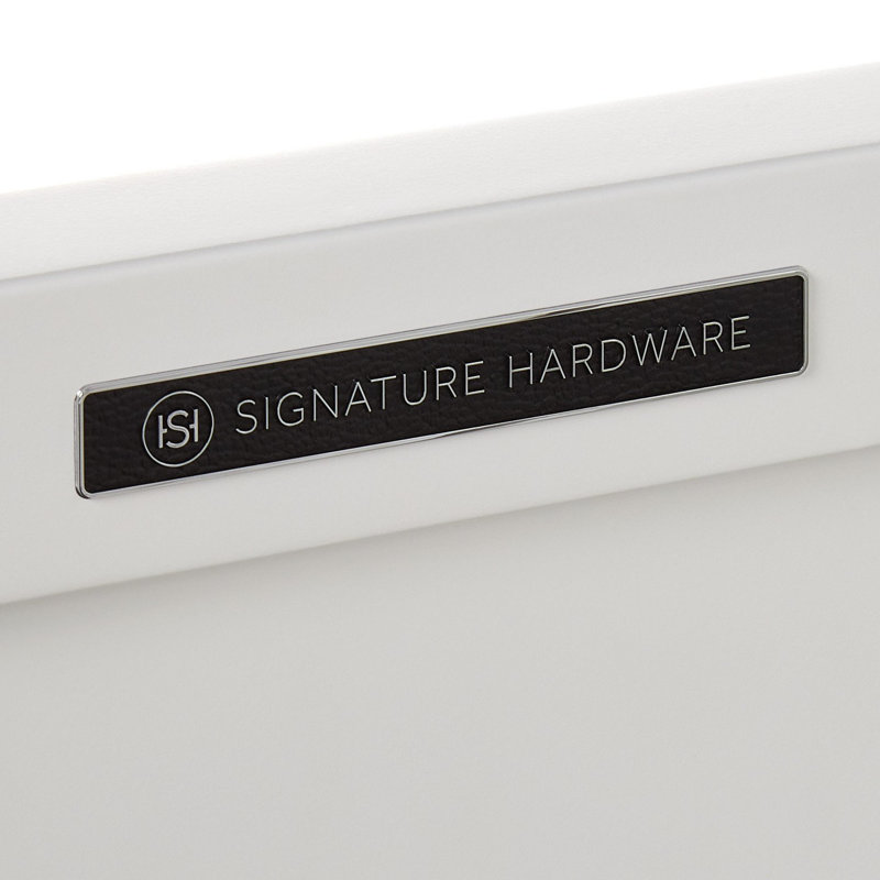 48" Bright White Mahogany Vanity with Carrara Marble Top