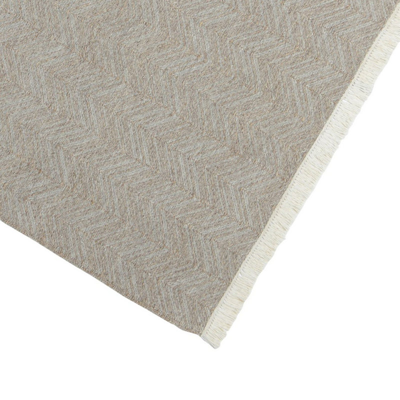 Dune Gray Herringbone Handwoven Reversible 8' x 10' Rug