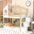Twin-Over-Twin Bunk Bed With Roof And Staircase