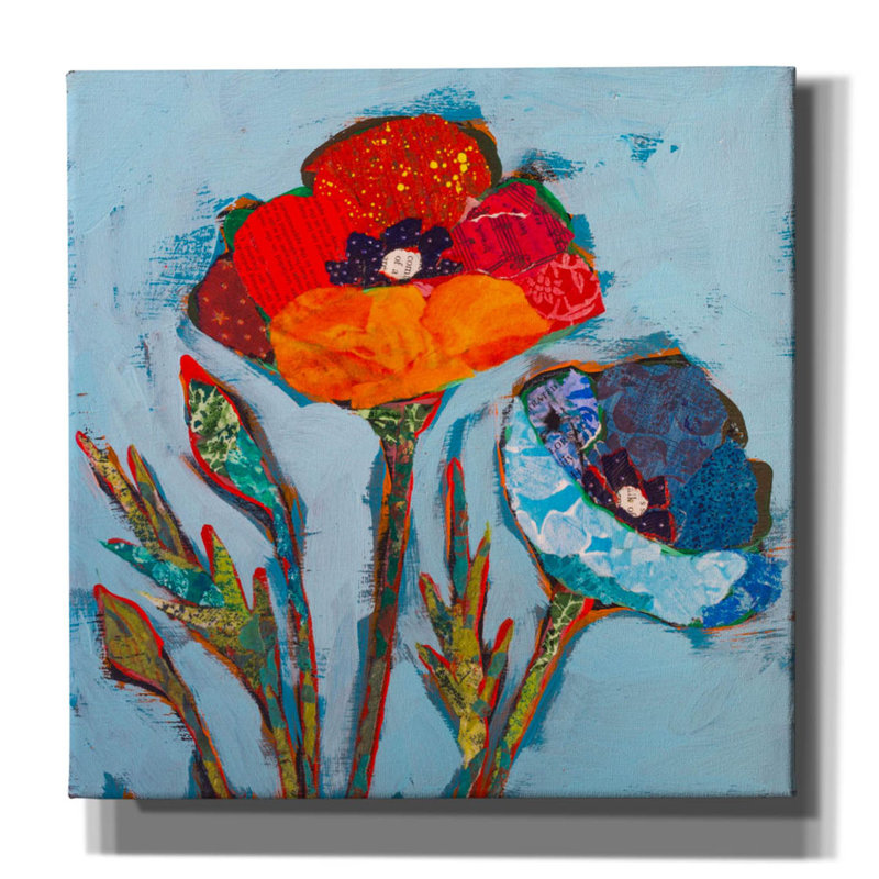 «Saegertown Poppy 4 on Canvas» par St. Hilaire Elizabeth, reproduction, H 18 po x l 18 po x P 0,75 po