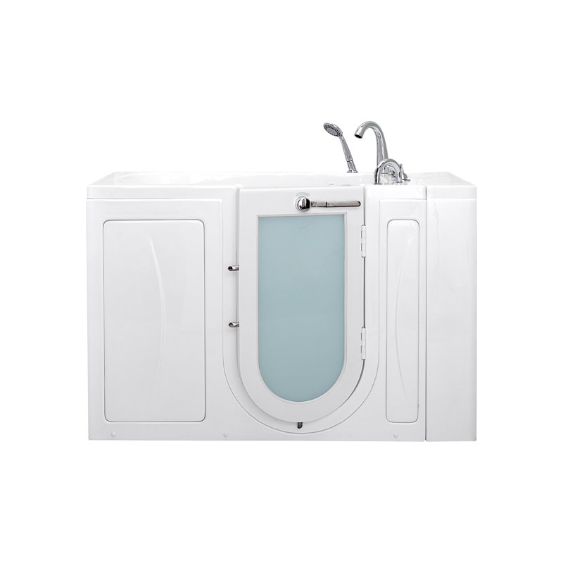 Ella Capri 30"x52" Acrylic Soaking Walk-In-Bathtub, Right Outward Swing Door, 5 Piece Fast Fill Faucet, 2" Dual Drain, Right