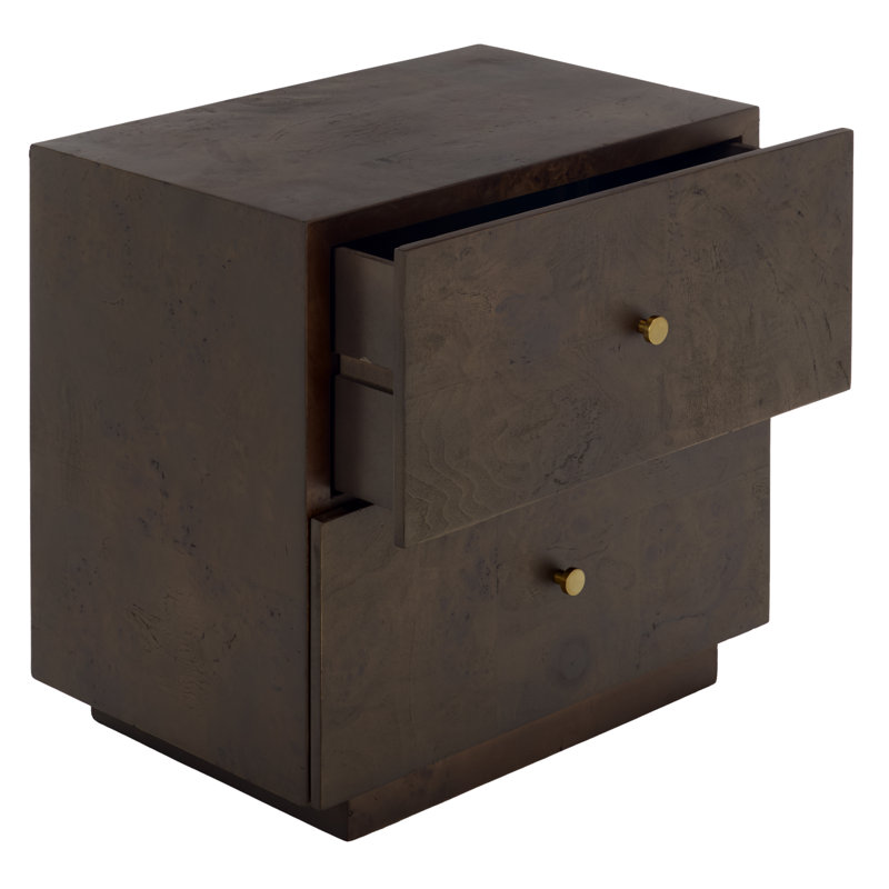 Tahan 2 Drawer Nightstand, Dark Oak