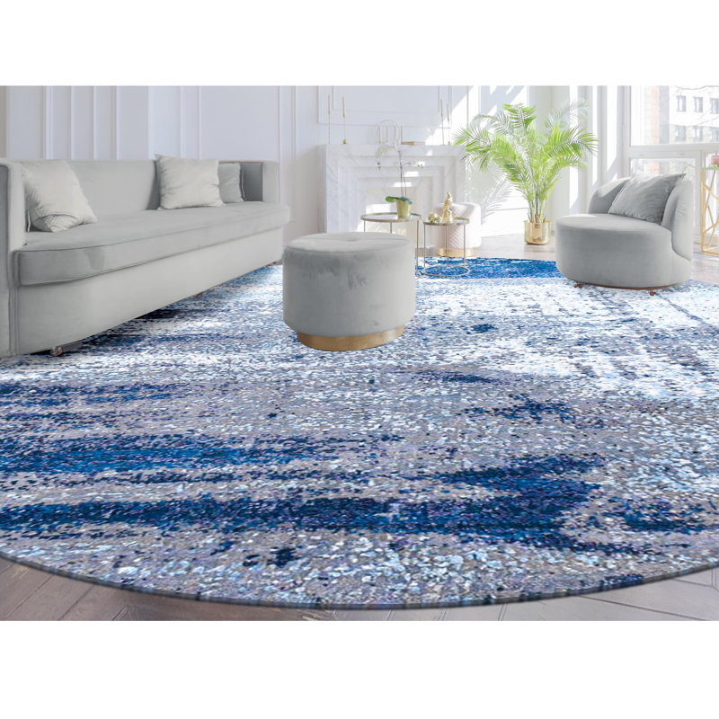 Abstract Area Rug, Round 6'