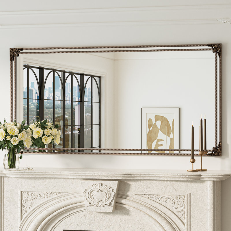 Iron Rectangle Mirror, Antique Gold, 152.4cm x 76.2cm