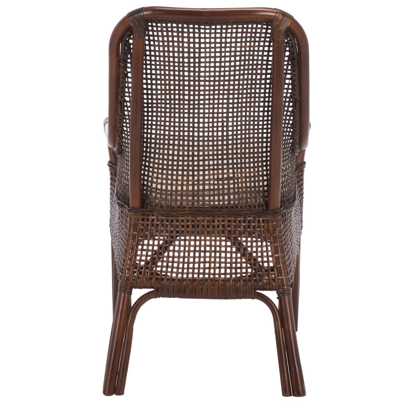 Chaise de salle à manger avec coussin Alina, Brun / Blanc