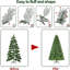 Arbre de Noël 7,5 pi, arbre de Noël artificiel avec 450 lumières blanches chaudes, 1450 pointes de branches, support en métal et branches articulées pour la décoration extérieure / intérieure 7,5 pi-103394101