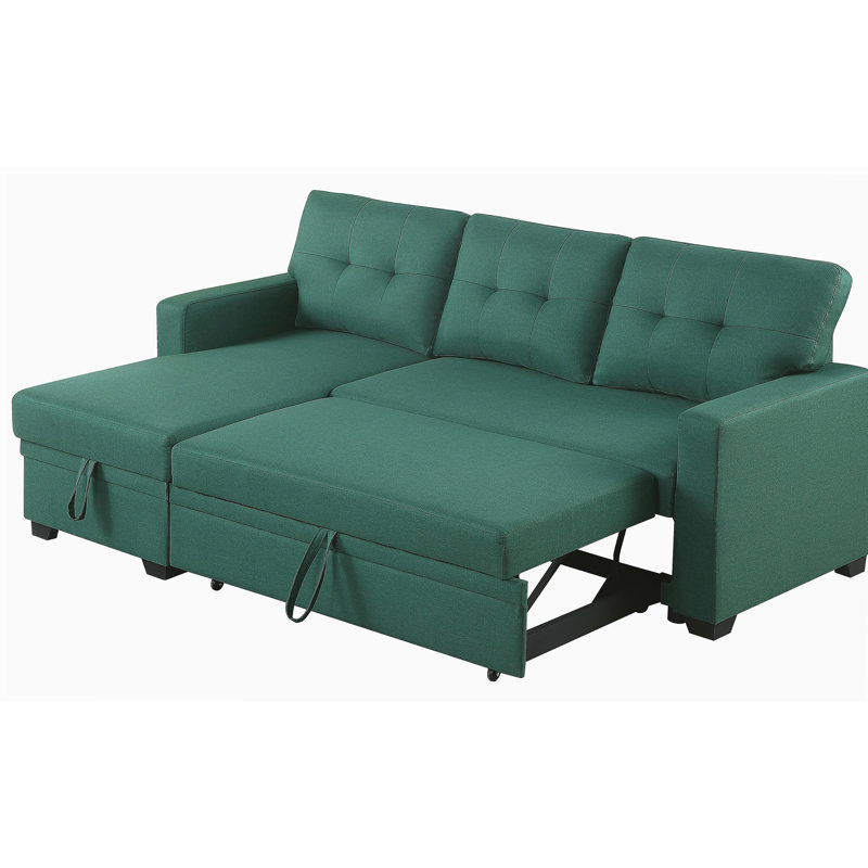 Canapé modulaire rembourré avec méridienne, Green