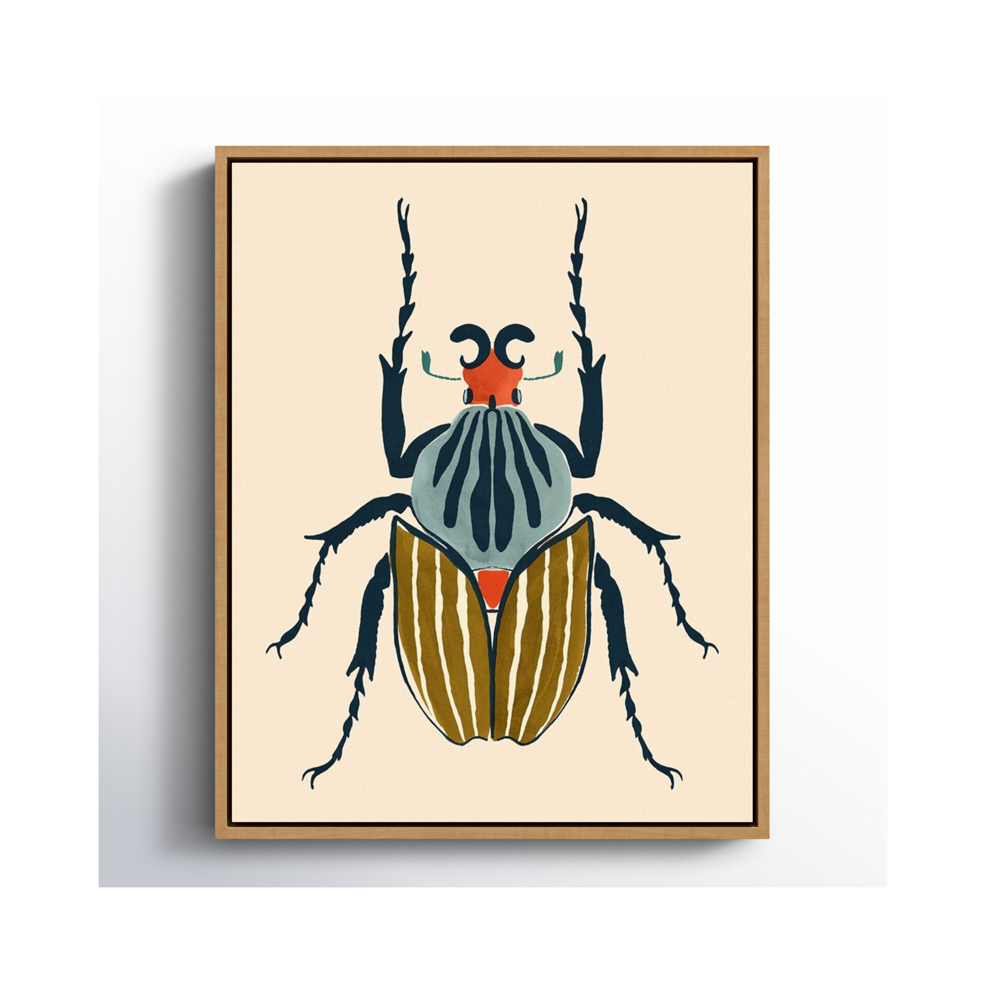 Beetle Bug I by Victoria Barnes, 20" H x 16" W  x 2" D