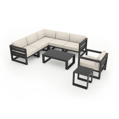 Avion 8 Piece Sectional Seating Group with Sunbrella Cushions