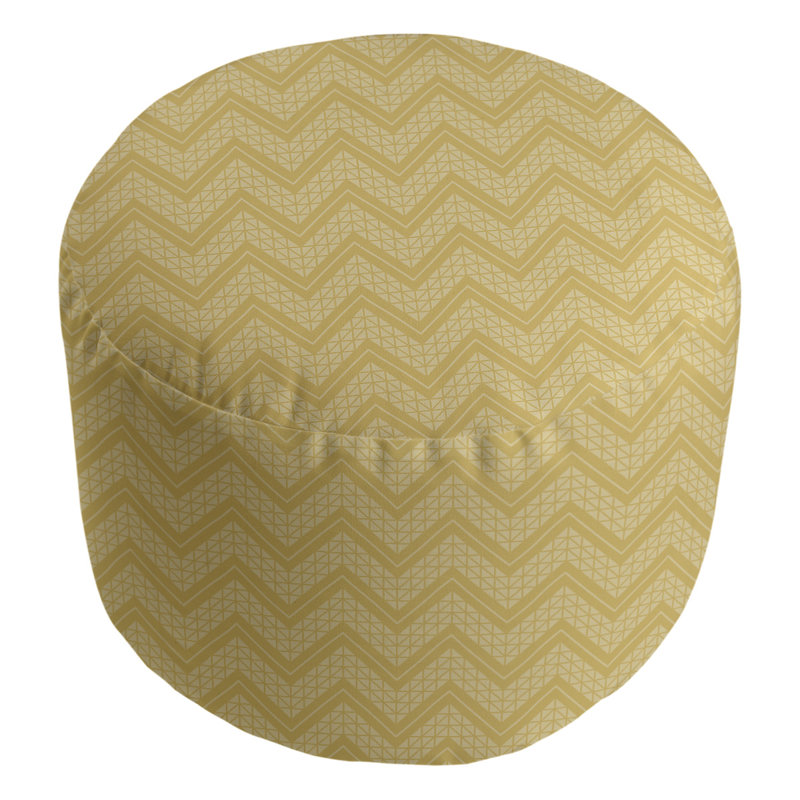 repose-pieds à motif à chevrons à la main classic, Jaune moyen