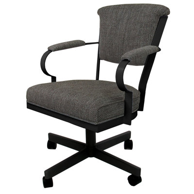 Metal Dining Caster Chair with Arms