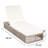 Marienthal Patio 3-Piece Weave Rope Chaise Lounge & Concrete Side Table Set With Adjustable Backrest & Cushions