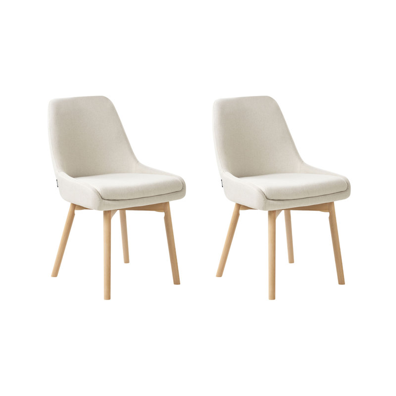 Set of 2 Dining Chairs MELFORT II Fabric , Beige