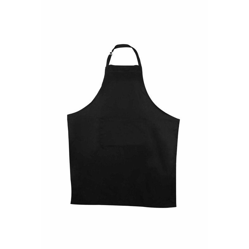 Solid Colour Bib Apron, Black