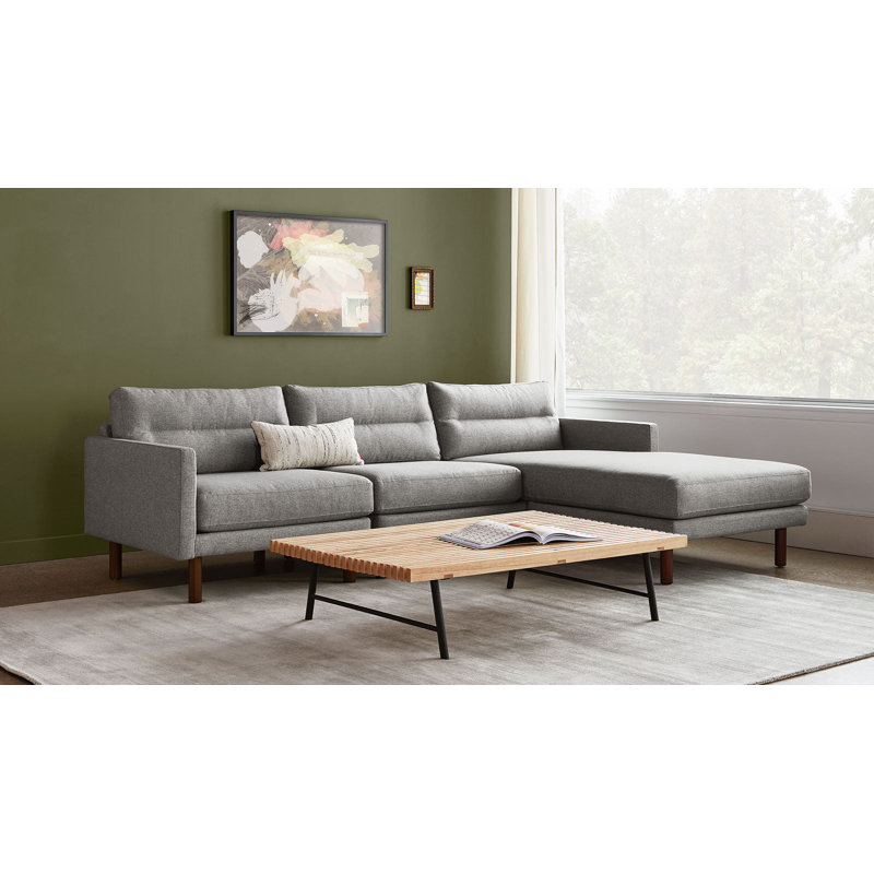 Miller Bi-Sectional, Caledon Amber Polyester Blend