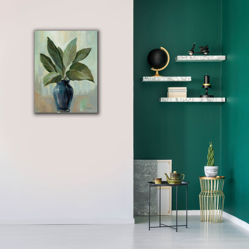 Art mural sur toile épique «Mint And Blue Still Life» par Silvia Vassileva, 26 po x 34 po