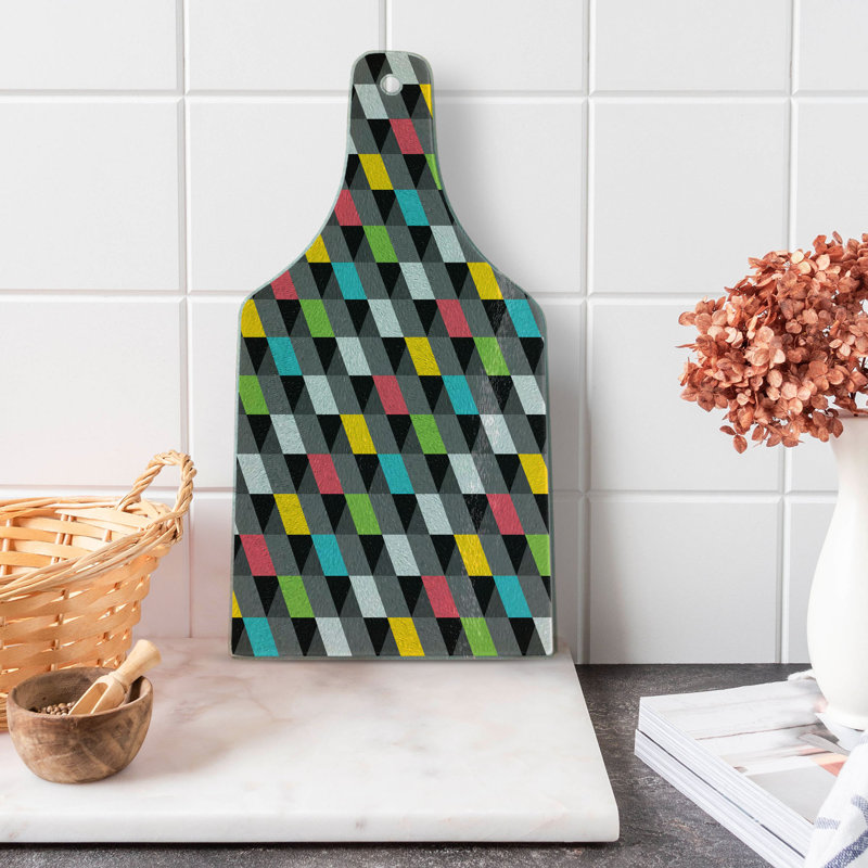 Multicolore planche à découper en verre trempé Ambesonne
