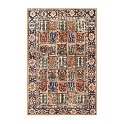 Tapis beige traditionnel/rouge/vert Koschwanez