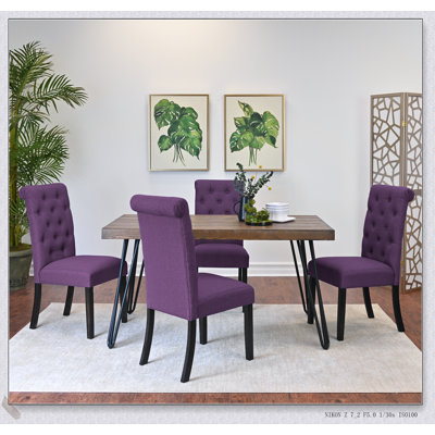 Ashford 5-Piece Dining Set with Hairpin Legs, for Compact Spaces and Modern Homes