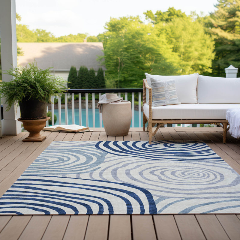 Tapis de porte d'extérieur antidérapant Leis, Rectangle 3' x 5'