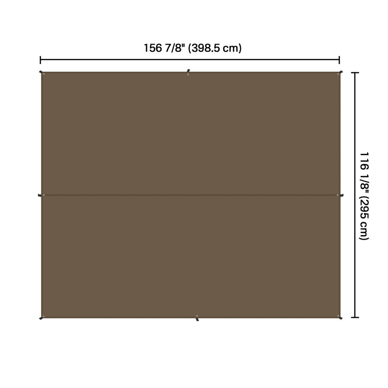Tente de camping imperméable et imperméable, Café, H 0,1 po x l 156,9 po x P 116,1 po