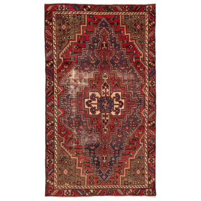 Tapis bleu marine et rouge 4 pi 2 po x 7 pi 7 po Andelz