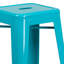 Tabouret à hauteur de comptoir 24 po intérieur / extérieur en métal avec siège carré-1214741086-1292562121-1292562119