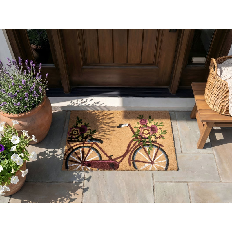 Non-Slip Floral Indoor Doormat, 40cm W x 60cm L