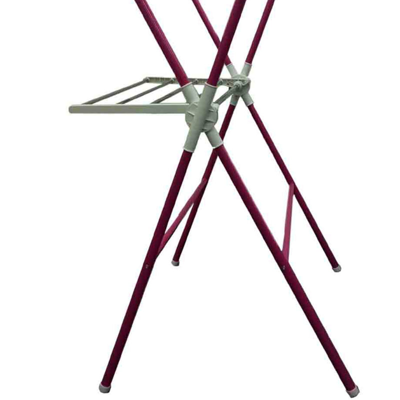 Support à linge de 51 po de hauteur rose - métal et plastique, et support réglable pratique pour le ménage