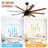 Ceiling Fan With 6 Speed Wind 8 Dual Colors Blades Remote Control Reversible Dc Motor With Light-271916734