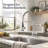 SynchroDuo Lockable Pull-Out Kitchen Faucet With Pot Filler Residential or Commercial Use Single Handle With Deck Plate in Brushed Nickel-115227898