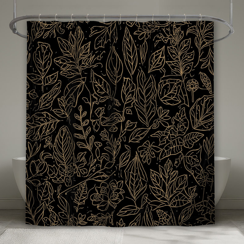 Rideaux de douche Gold Leaf, L 70 po x H 93 po