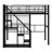Twin Size Metal Loft Bed With Storage Staircase, Wardrobe And Full-Length Guardrails-513588632