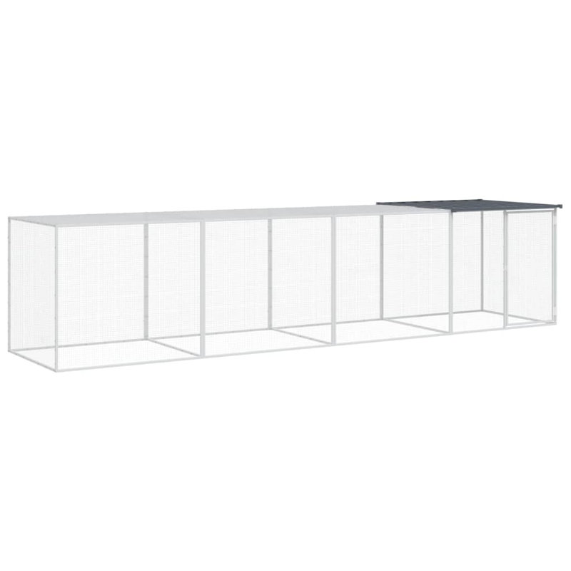 Jeffersonville Chicken Coop, Anthracite, 90cm H x 403cm W x 98cm D
