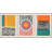 Abstract Vibrant Color Blocks " Mid-Century Multicolor Color Block Shape Abstract Geometric " 3 - Pieces-75849582-75849584