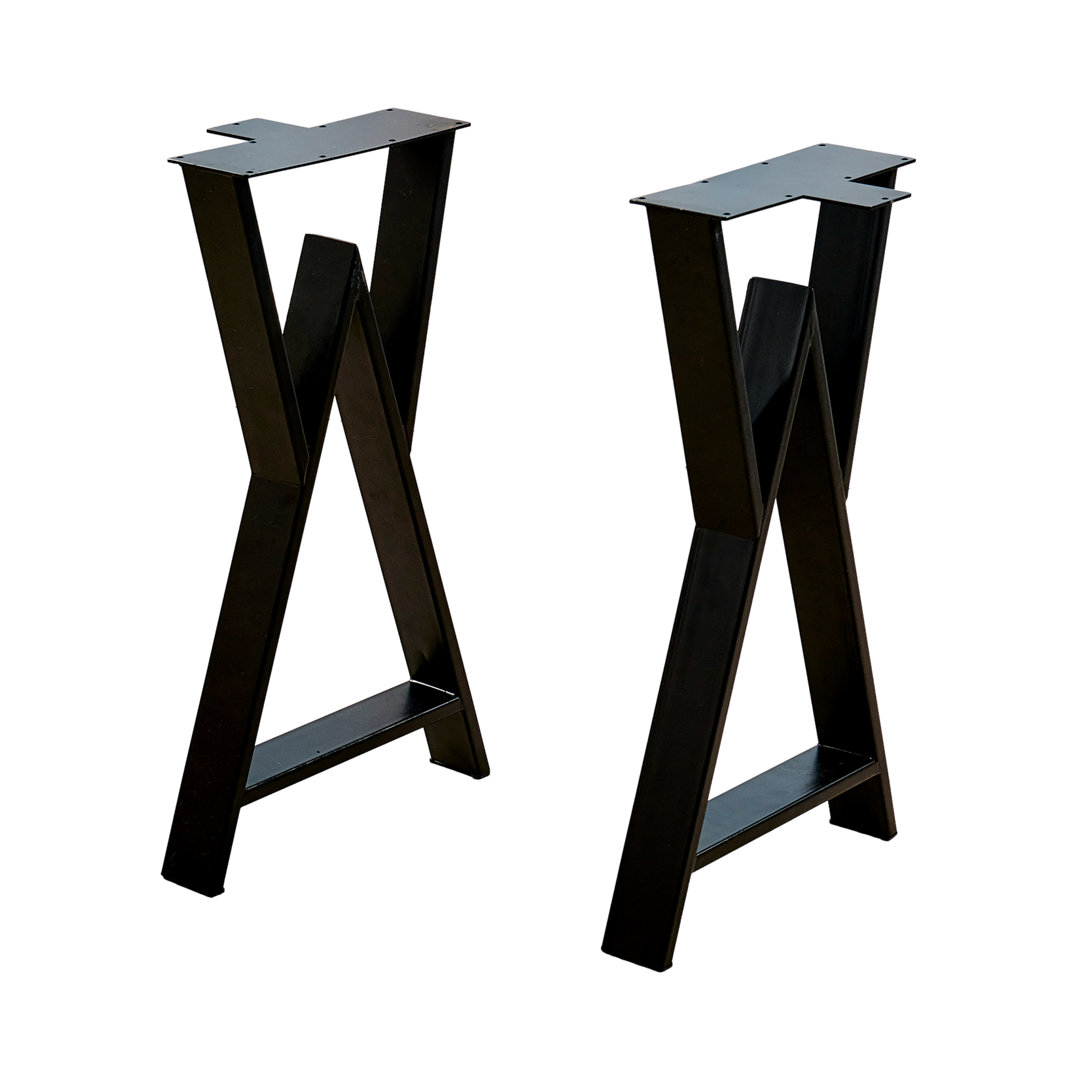 Iron Metal Table Legs (Set of 2) Latitude Run® 