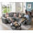 Large Power Recliner Corner Sectional Reclining Sofa With USB Ports-93840113