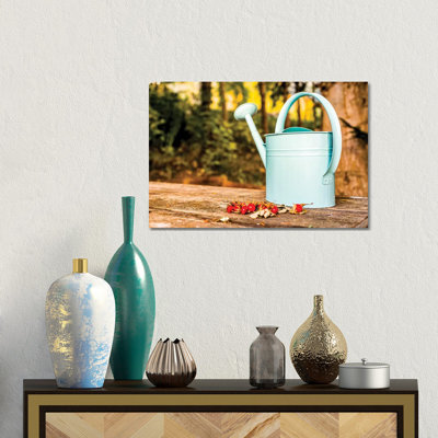 Countryside Watering Can And Wild Apples by Nik Rave - Gallery-Wrapped Canvas Giclée on Canvas