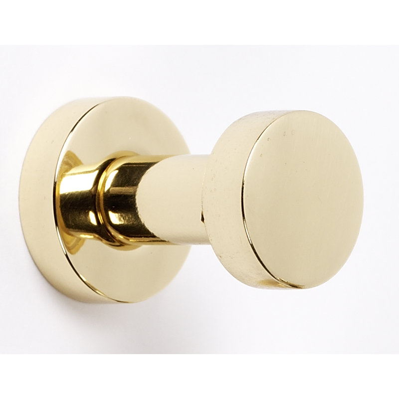 Stinchcomb Wall Mounted Robe Hook, Polished Brass
