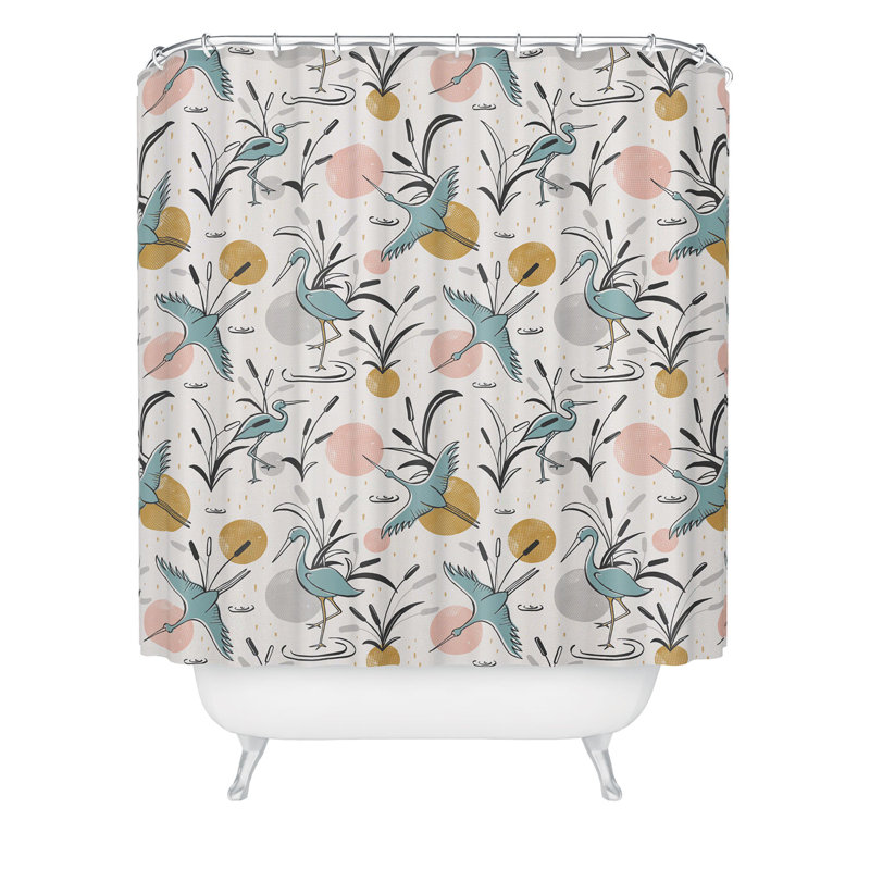 Rideau de douche simple à motif floral